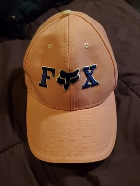 Fox Pink Baseball Cap with Navy Embroidered Logo